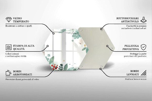 Cutting board Watercolors leaves