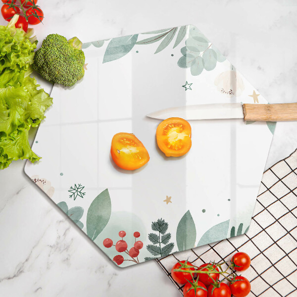 Cutting board Watercolors leaves