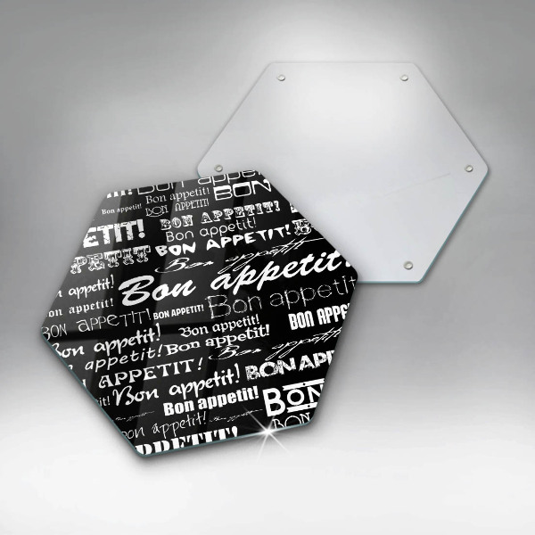 Chopping board Kitchen text Bon Appetit