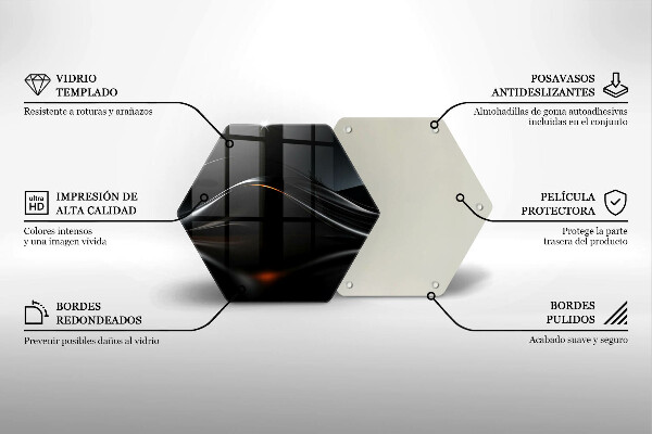 Chopping board glass 3D design abstraction