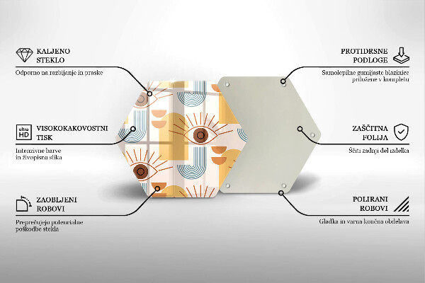 Cutting board Boho pattern eyes