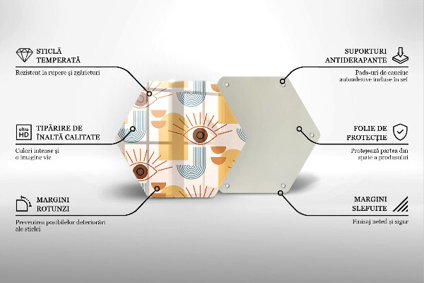 Cutting board Boho pattern eyes