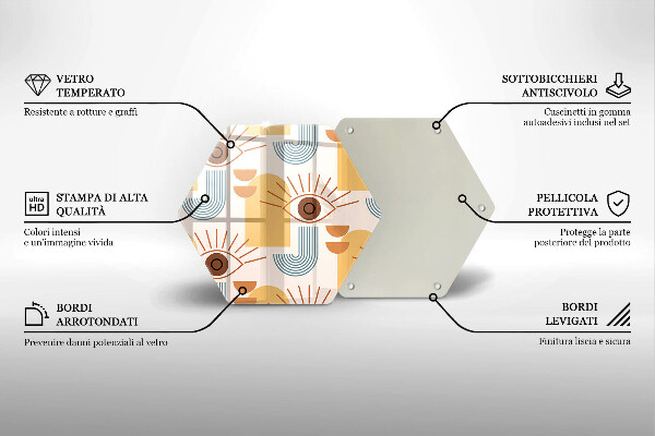 Cutting board Boho pattern eyes
