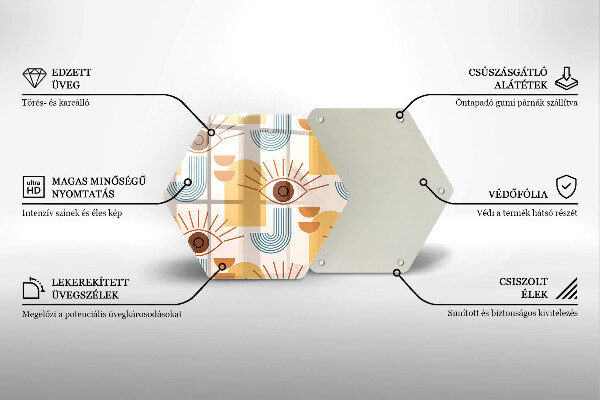 Cutting board Boho pattern eyes