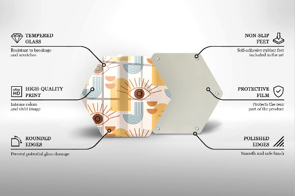Cutting board Boho pattern eyes