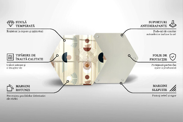Cutting board Boho shapes geometry