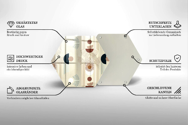 Cutting board Boho shapes geometry
