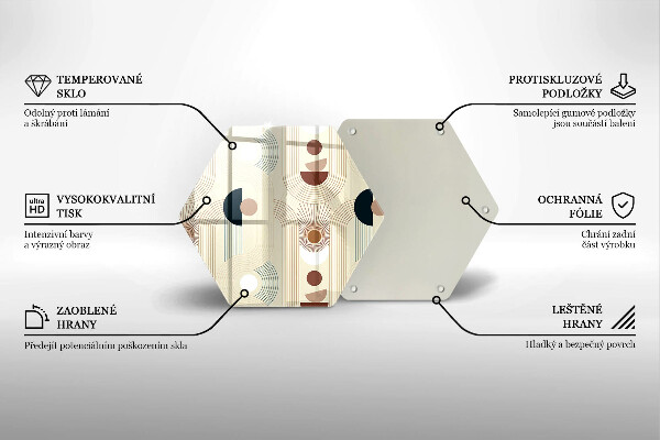 Cutting board Boho shapes geometry