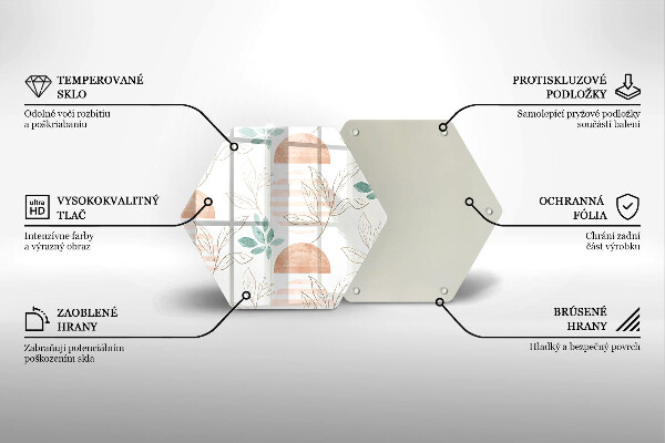 Cutting board Boho pattern leaves