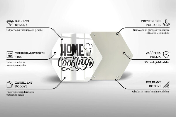 Cutting board Home Cooking inscription