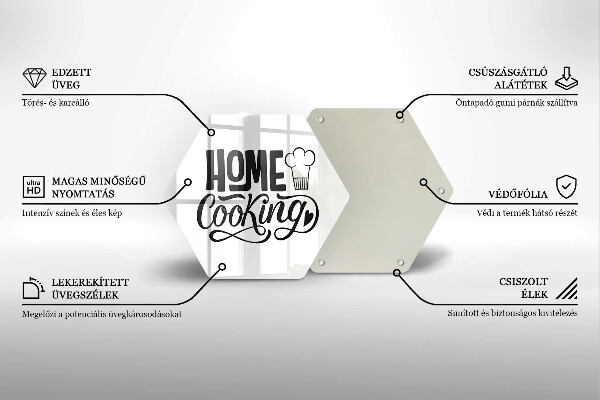 Cutting board Home Cooking inscription