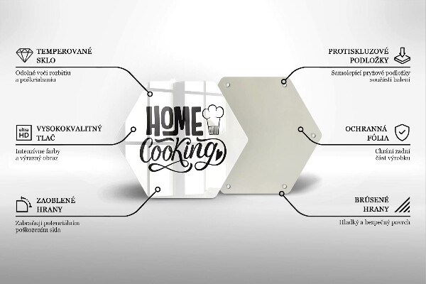 Cutting board Home Cooking inscription