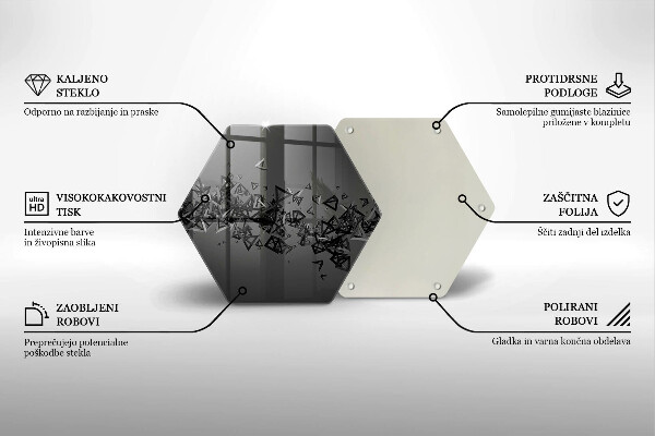 Kitchen worktop protector Abstraction 3D shapes