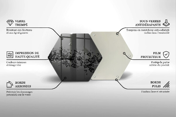 Kitchen worktop protector Abstraction 3D shapes