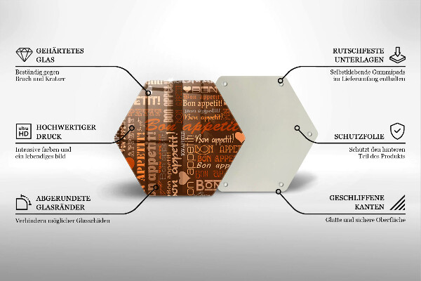 Kitchen worktop protector Text Bon Appetit