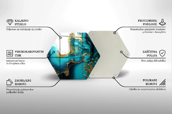 Chopping board Turquoise abstraction