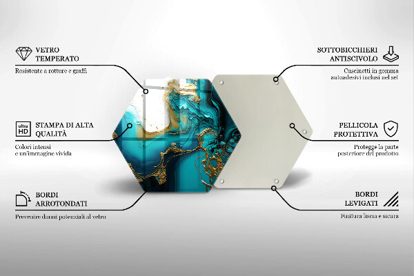 Chopping board Turquoise abstraction