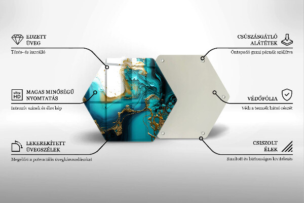 Chopping board Turquoise abstraction
