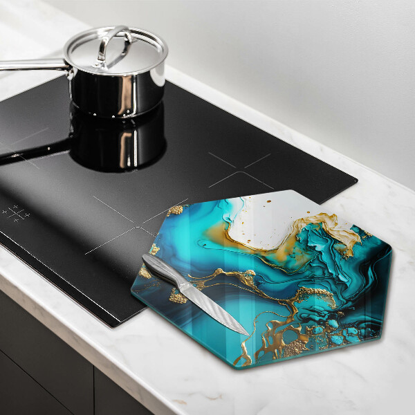 Chopping board Turquoise abstraction