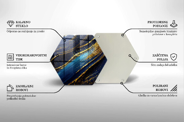 Chopping board Navy blue abstraction