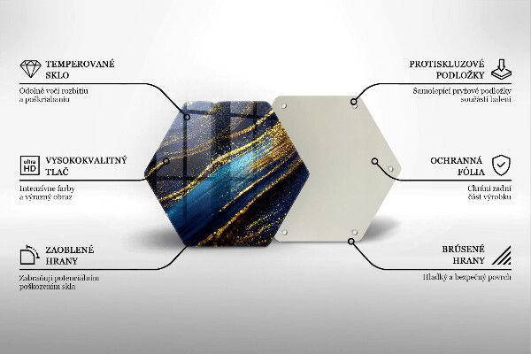 Chopping board Navy blue abstraction