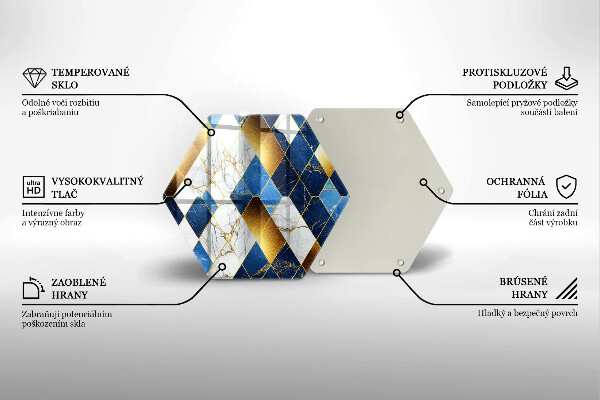 Chopping board Golden Rombs Marble