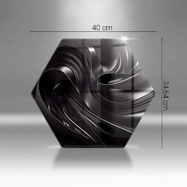 Chopping board Black mass abstraction