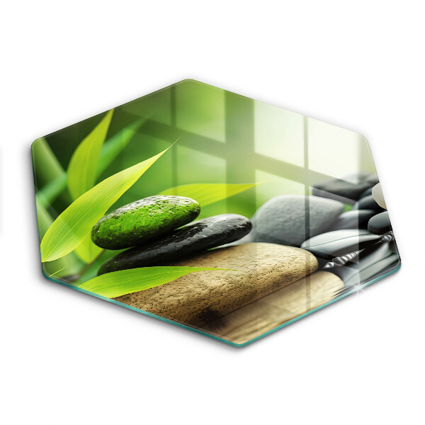 Chopping board Zen bamboo stones