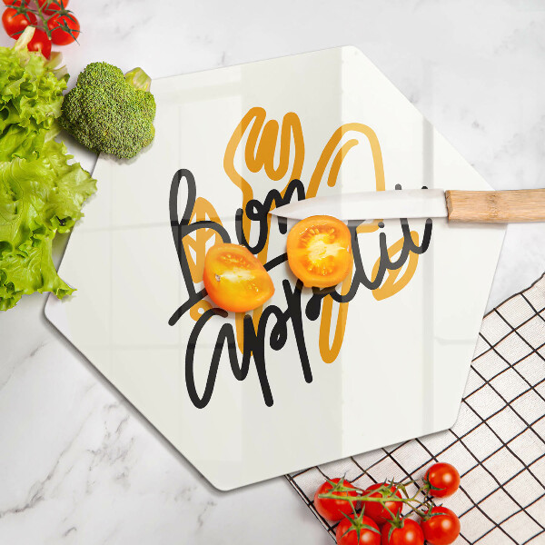 Chopping board The inscription Bon Appetit