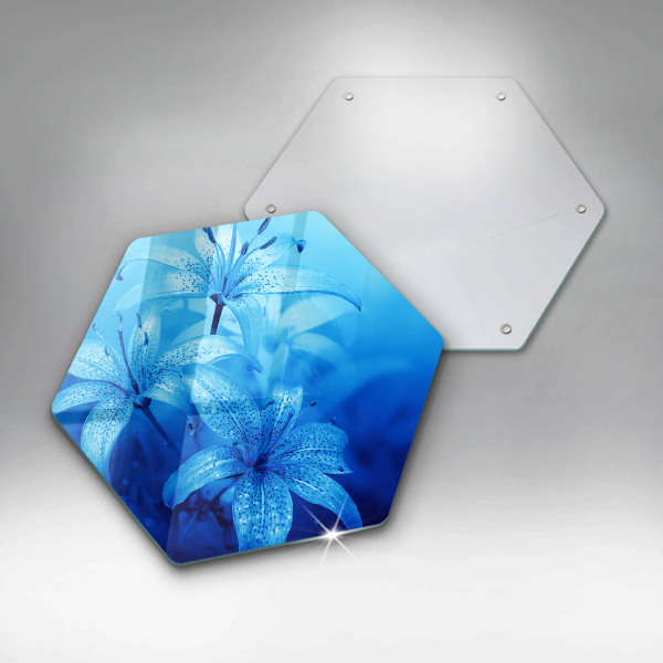 Chopping board Blue flowers