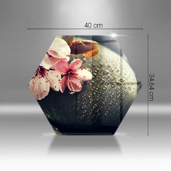 Chopping board Flowers stones zen