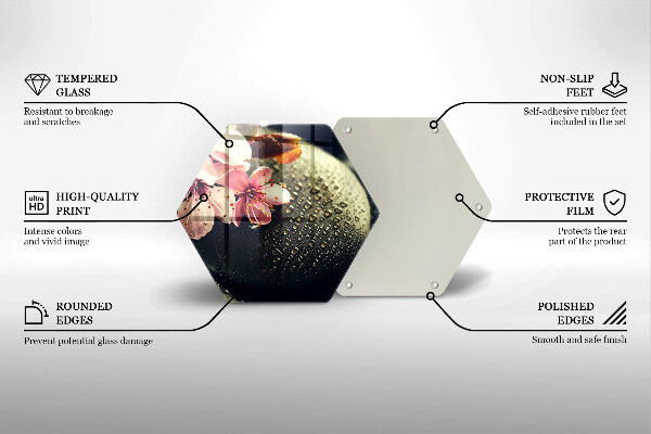 Chopping board Flowers stones zen