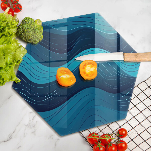 Chopping board Abstract waves