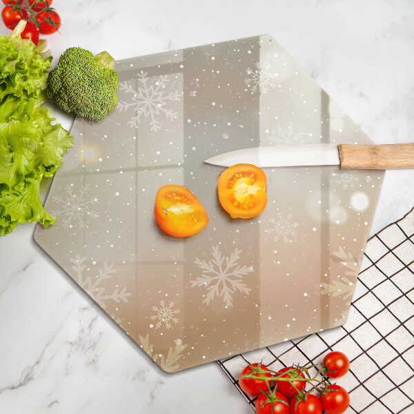 Chopping board Snowflakes