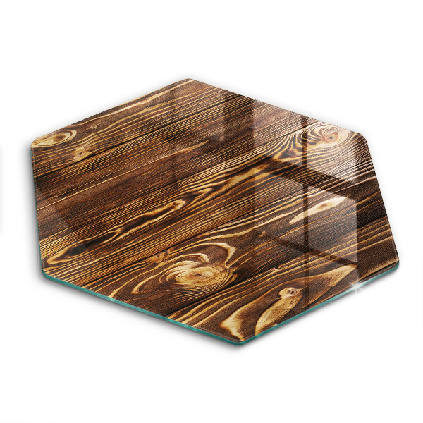 Glass kitchen board Wood texture