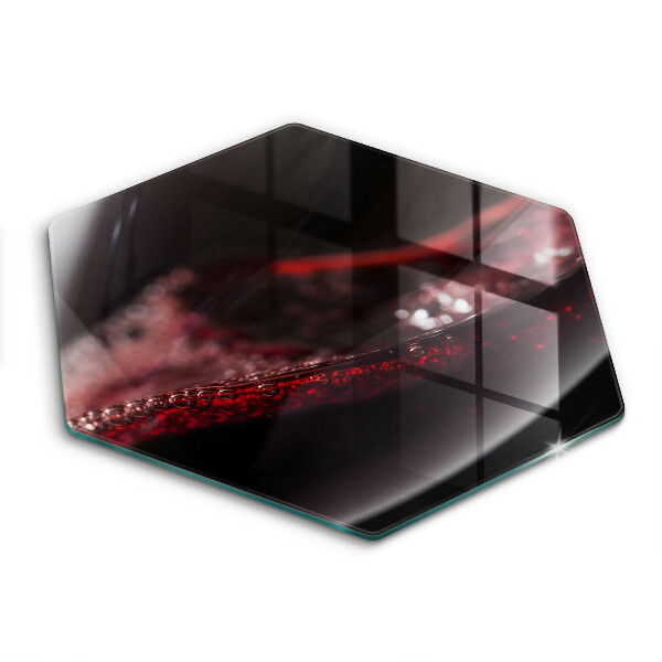 Glass kitchen board Red wine glass