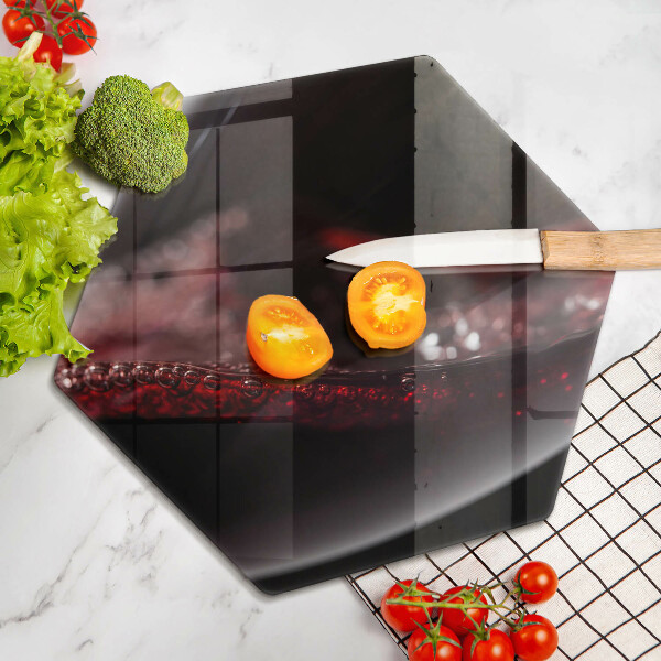 Glass kitchen board Red wine glass
