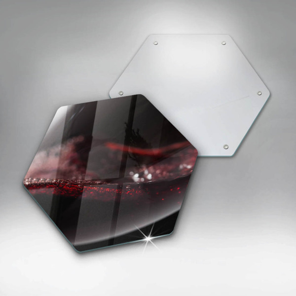 Glass kitchen board Red wine glass
