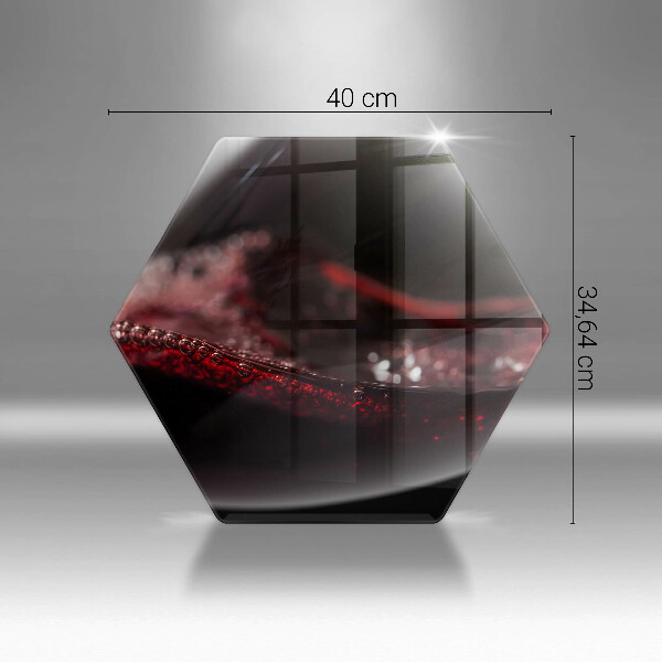 Glass kitchen board Red wine glass