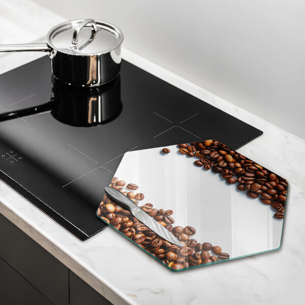 Glass kitchen board Grain coffee