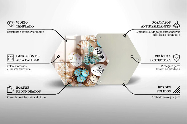 Glass kitchen board Easter decorations