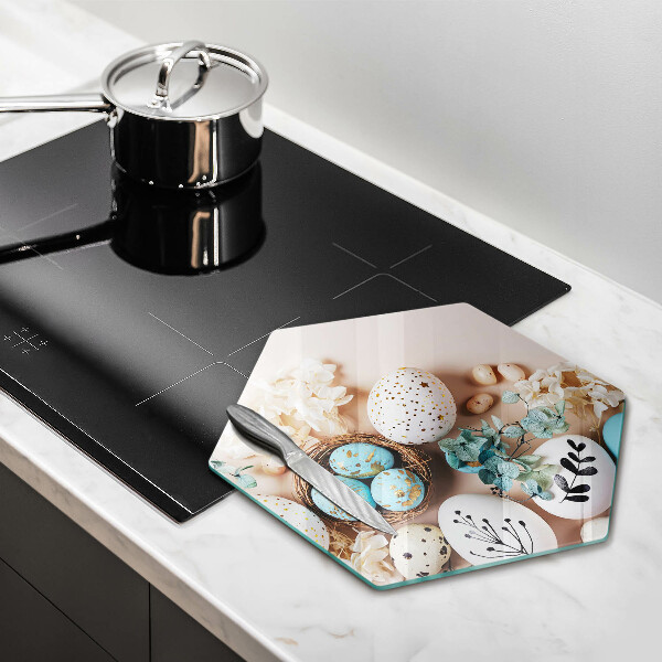 Glass kitchen board Easter decorations