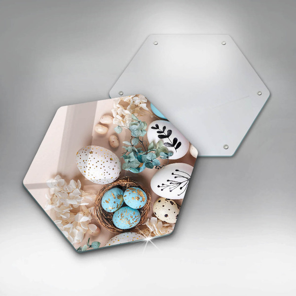 Glass kitchen board Easter decorations