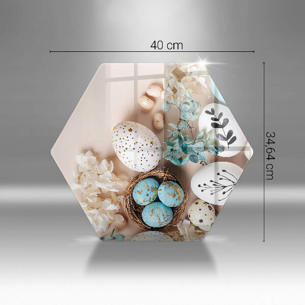 Glass kitchen board Easter decorations