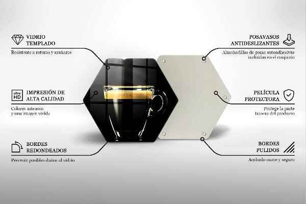 Glass kitchen board A glass of black coffee