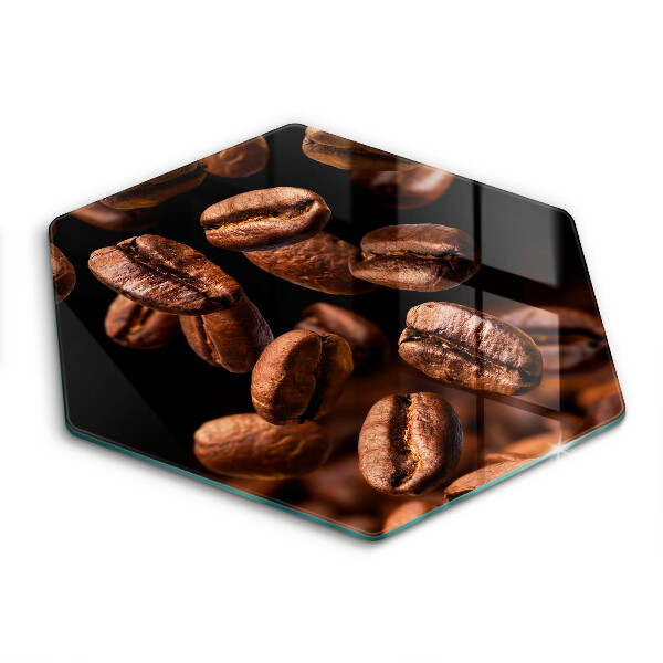 Glass kitchen board Brown coffee beans