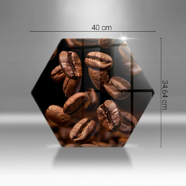 Glass kitchen board Brown coffee beans