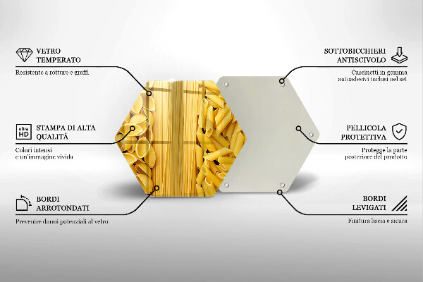 Glass kitchen board Pasta