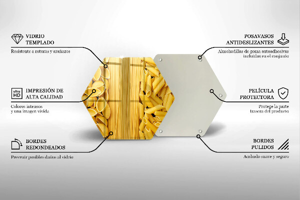 Glass kitchen board Pasta