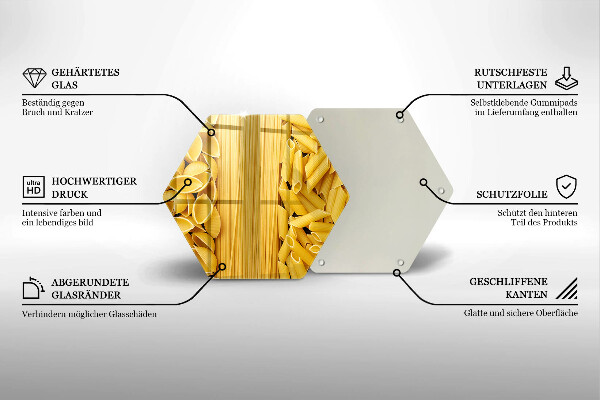 Glass kitchen board Pasta